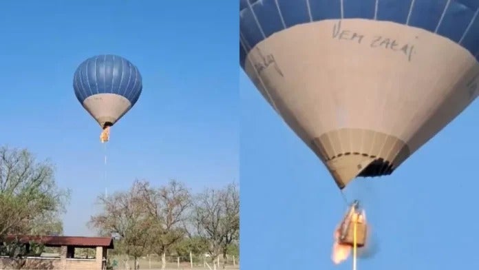 Globo aerostático se desploma en México