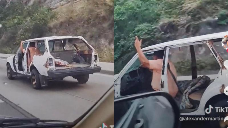 hondureño conduce carro sin puertas hondureño conduce carro sin puertas