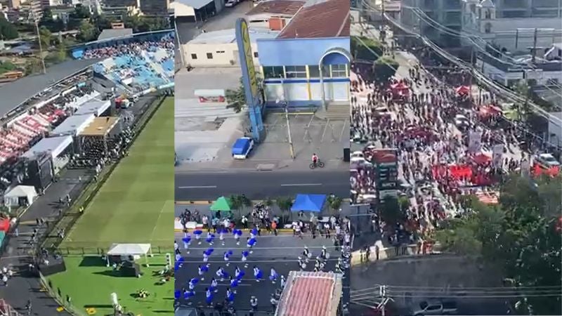 Desde el aire fervor patrio