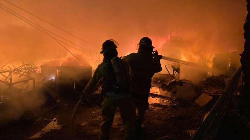Incendio recicladora La Lima