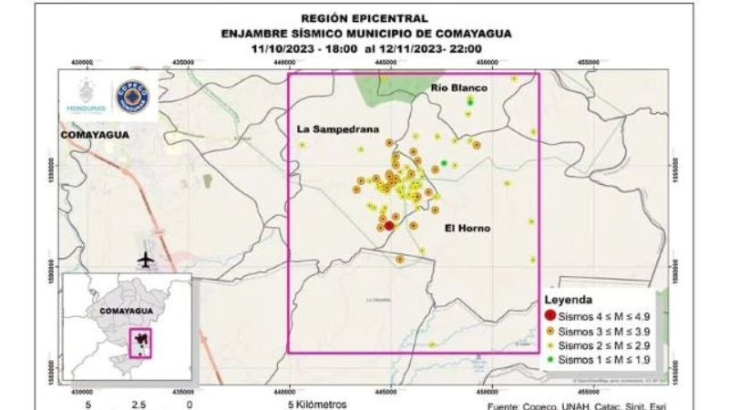 100 sismos Comayagua