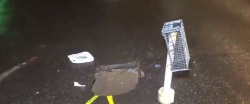 Socavón en colonia Rubén Darío en Tegucigalpa