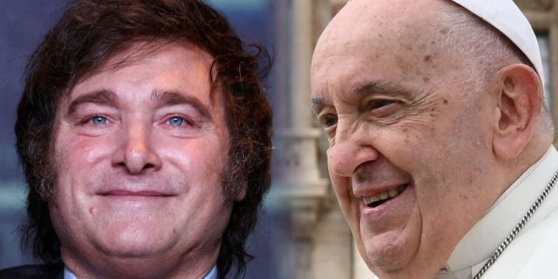 Papa Francisco recibe invitación de Milei para visitar Argentina
