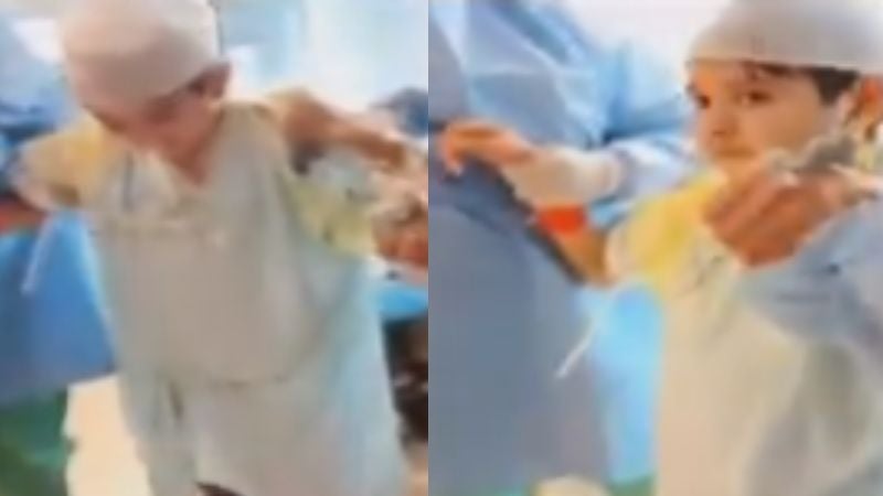 Niño quemado Lempira vuelve caminar