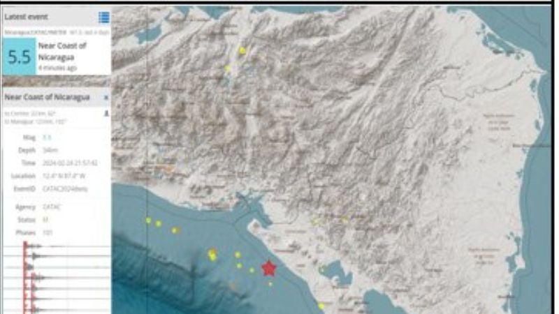 Sismo 5.5 Honduras