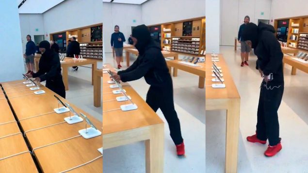 Hombre roba iPhones