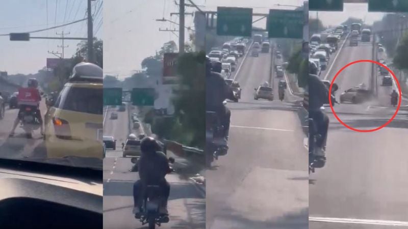 Conductor se estrella por intentar atropellar a un repartidor Conductor se estrella por intentar atropellar a un repartidor