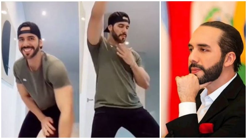 Nayib Bukele bailando reguetón