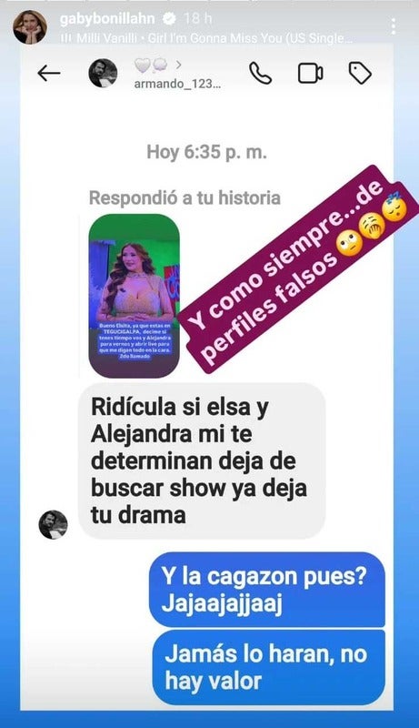 internauta recomienda a Gaby Bonilla