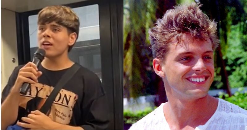 Casi igual a Luis Miguel, joven sorprende en transporte público