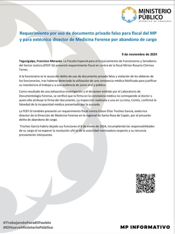 requerimiento contra fiscal falsificar constancia