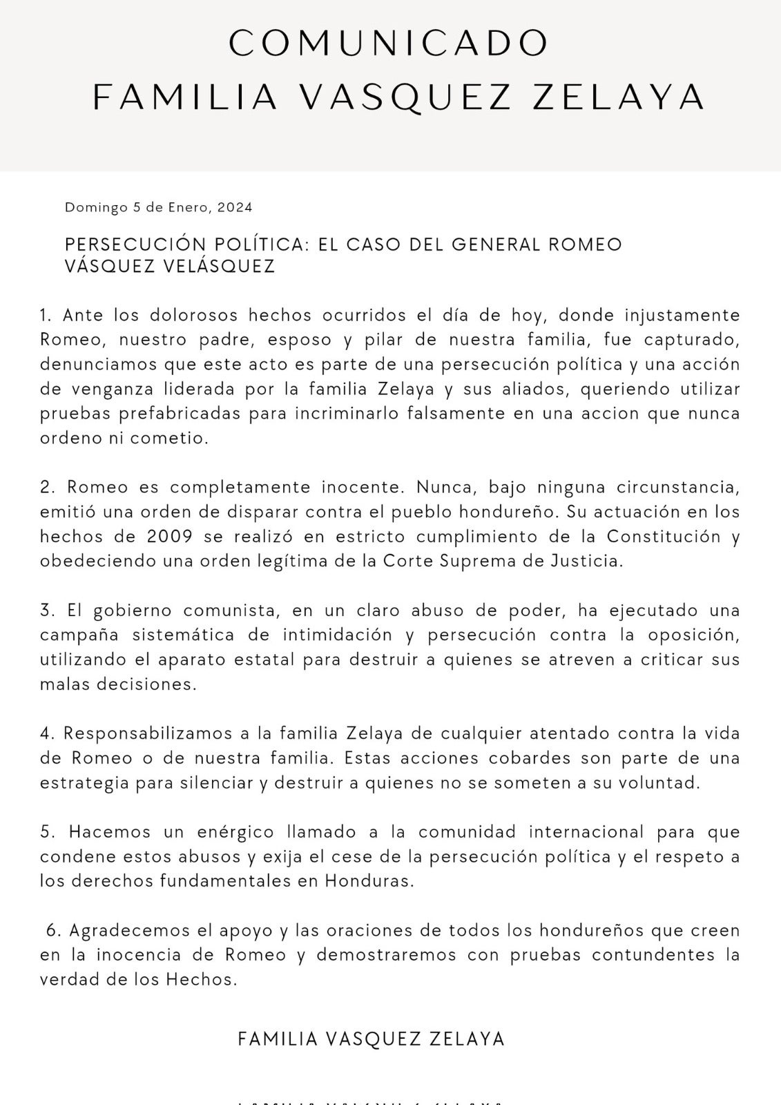 Romeo Vásquez Velásquez redes arresto
