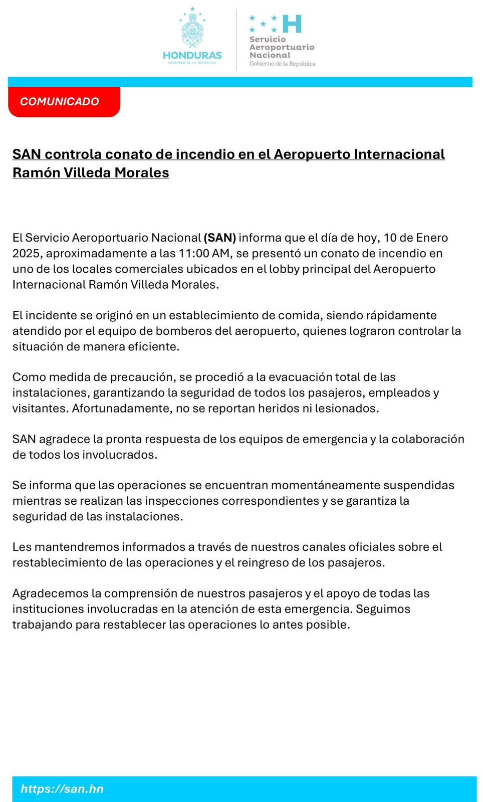 Comunicado.
