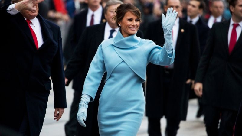 Vestido de Melania Trump durante la investidura