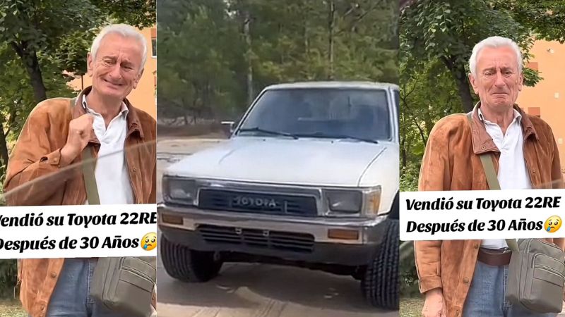 Señor vende su vehiculo Emotiva despedida: vende su carro después de tres décadas y no puede contener el llanto