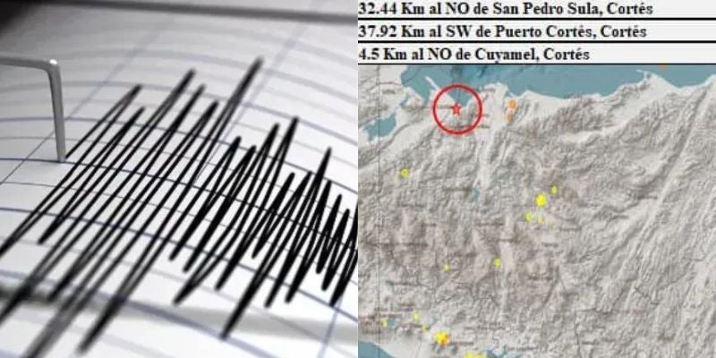Sismo de 3.5 sacude el sureste de Omoa, Cortés