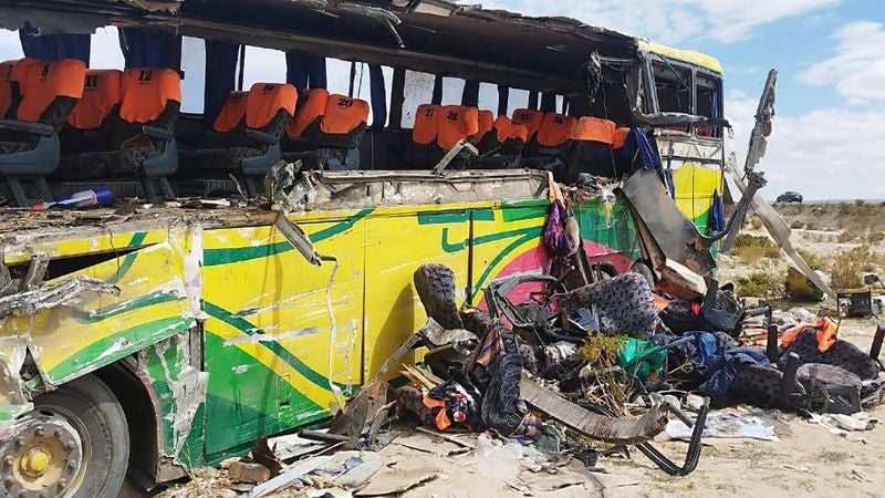 Muertos choque autobuses Bolivia