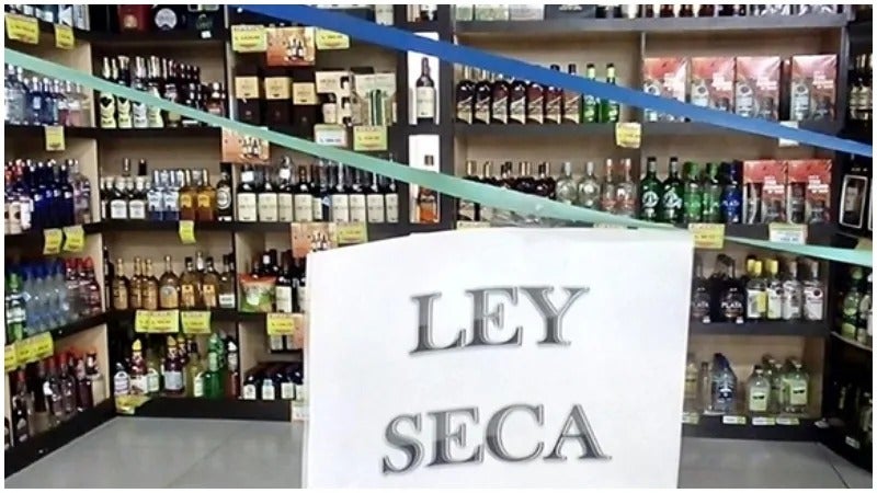 Ley seca durante el periodo electoral