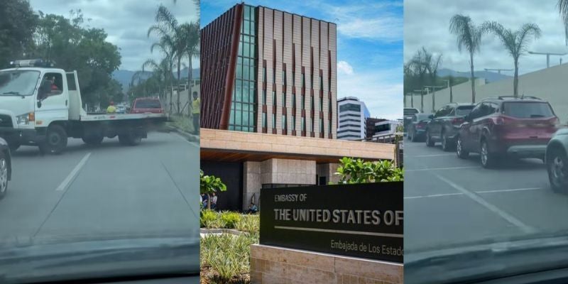 Decomisan carros mal estacionados en las inmediaciones de la embajada de Estados Unidos