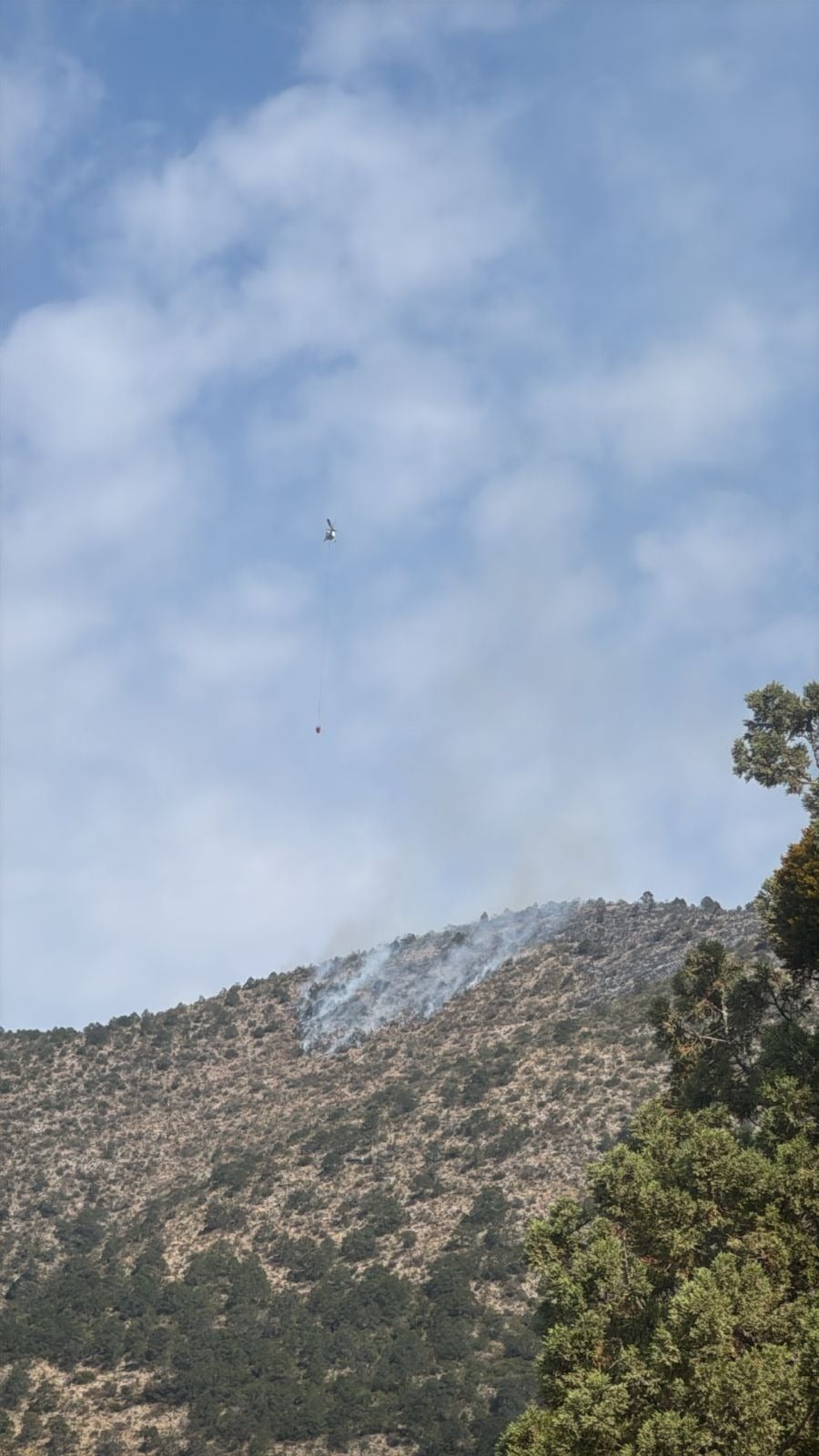 Helicóptero desploma en sierra de México
