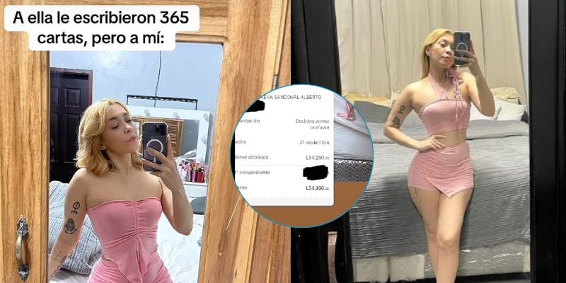“Desbloquea por favor”: Joven hondureña revela cuánto le depositó su ex para que lo perdonara