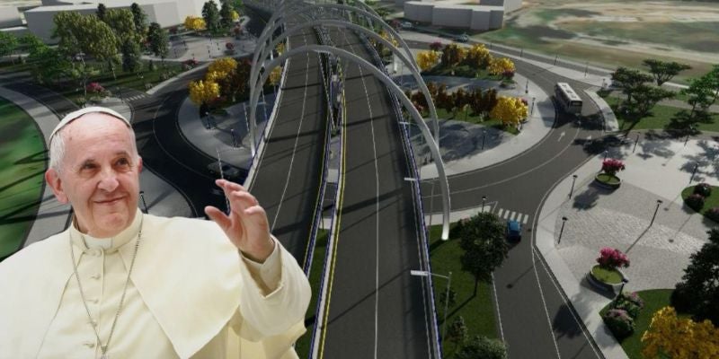 Construcción del paso elevado de Mateo