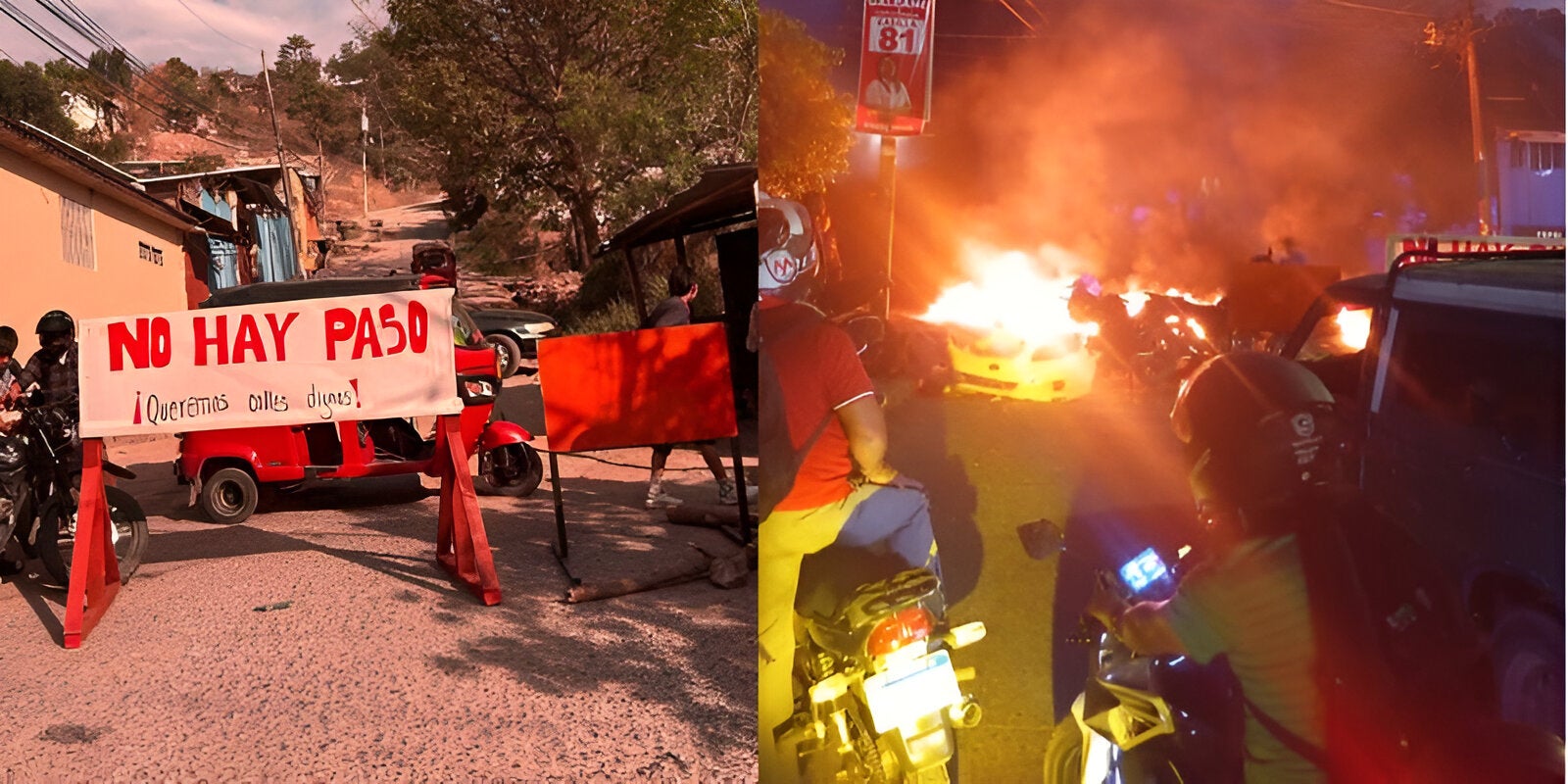 “Somos pueblo, no polvo”: vecinos de Los Pinos protestan por calles en mal estado