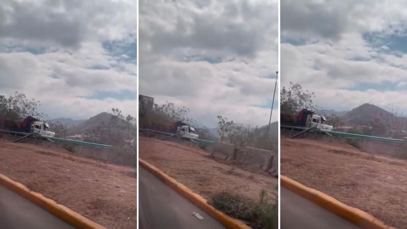 Captan a volqueta pasando por el puente Juan Manuel Gálvez pese a prohibición