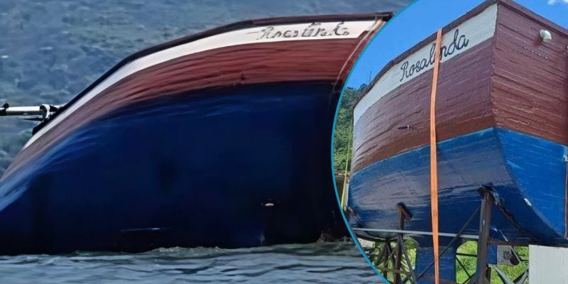 ¡Adiós Rosalinda! El famoso barco se hunde al tocar el mar