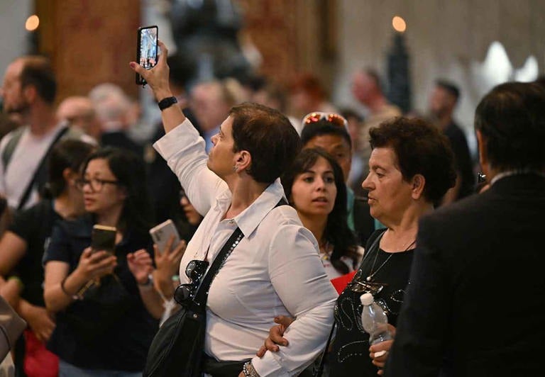 selfies féretro del papa Francisco