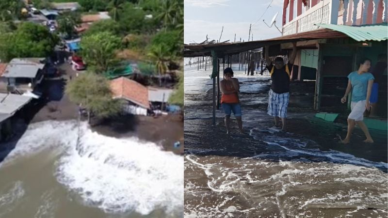 Marejada en el sur de Honduras
