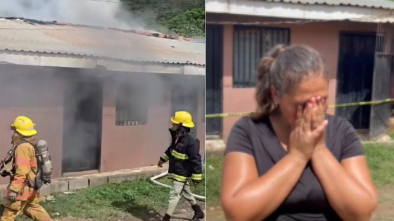 Cuartería quemada en Olancho