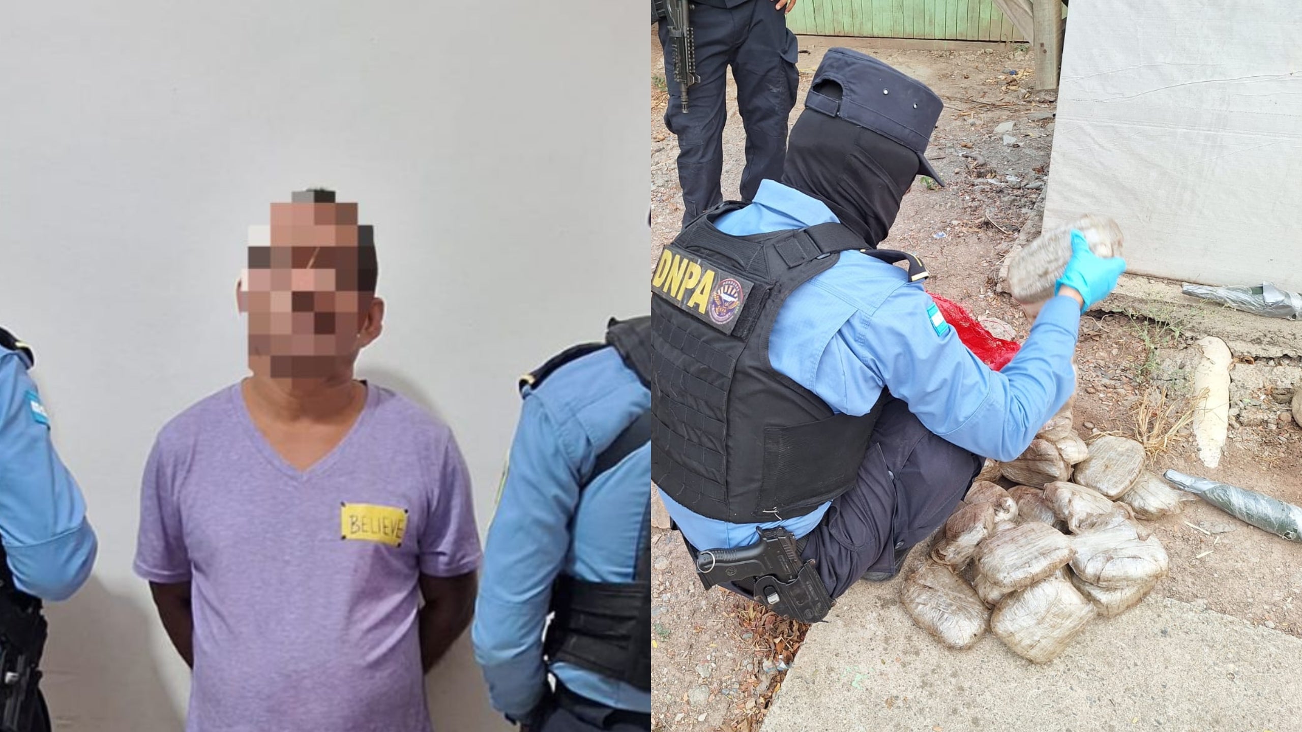 Capturan a hombre con 60 paquetes de marihuana La Lima