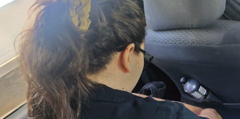 Kefi Esmeralda Gavarrete Sánchez cuando fue detenida. 