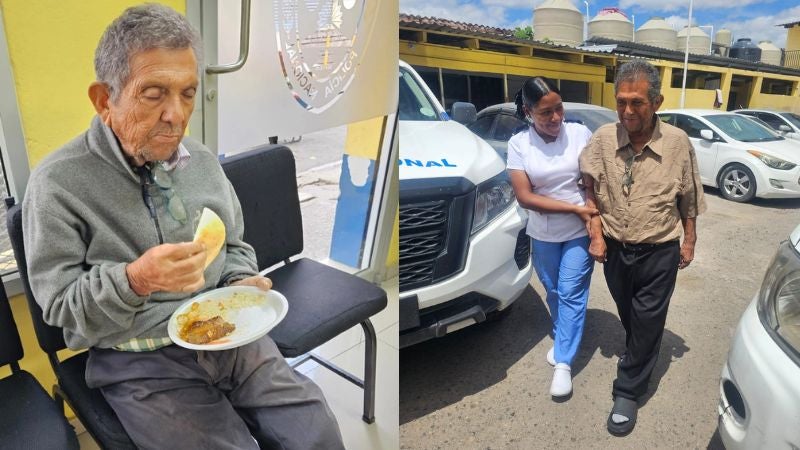 Exvecinos llevan ropa y alimentos a don Luis, uno de los ancianos abandonados en TGU