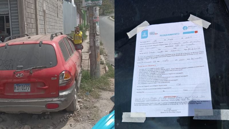 Multa carro mal estado calle