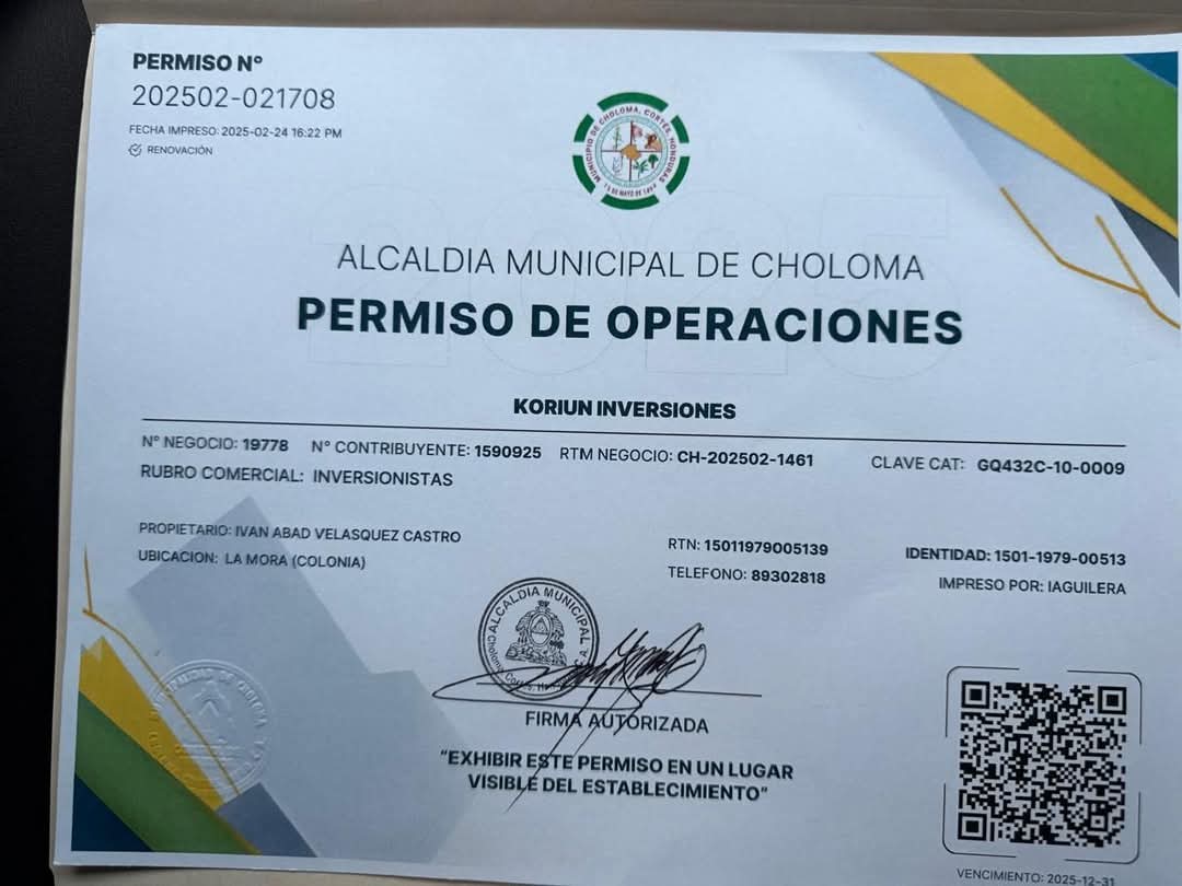 Permiso municipal a Koriun Ministerio Público
