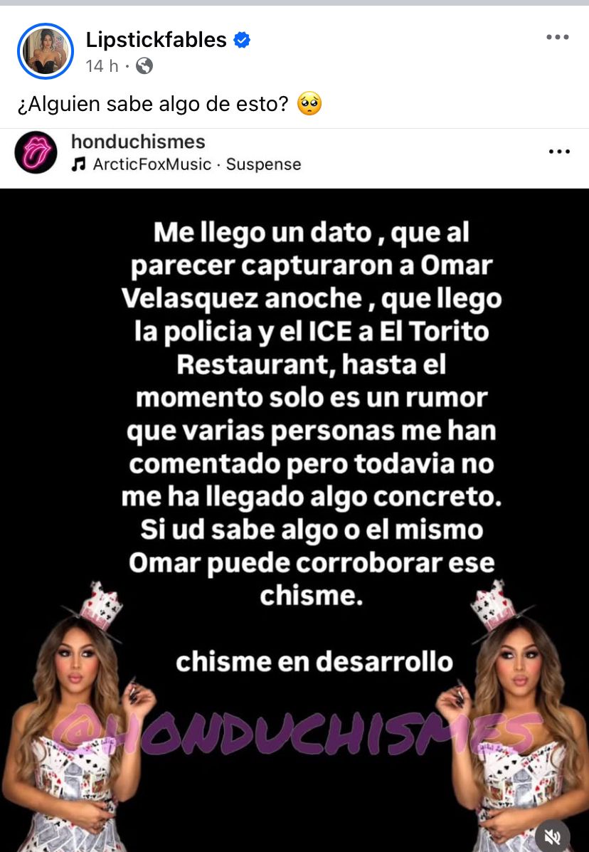 Publicación de Ana Alvarado. 