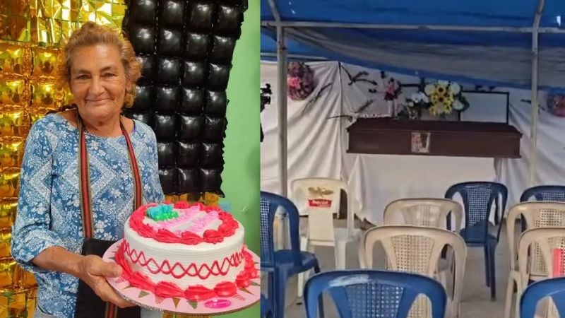 Falleció sola y fue velada en una cancha