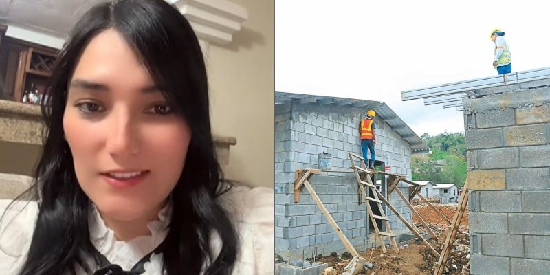 hondureña denuncia constructora de viviendas.