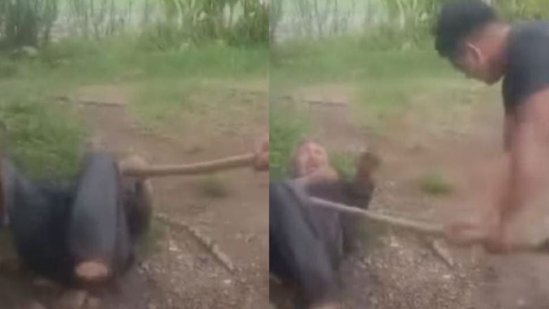 Brutal golpiza de hijo a padre