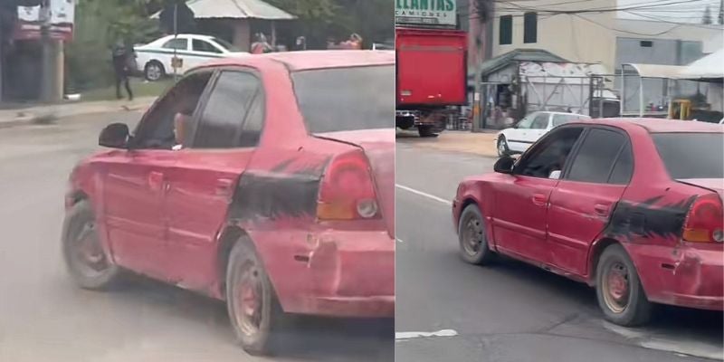 Imprudencia total: niño es grabado manejando un carro en Honduras