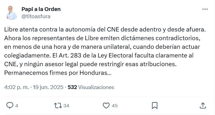 Papi a la Orden en X