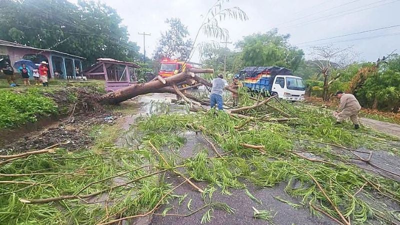 Lluvias afectan a 193 personas y destruyen 12 viviendas en Honduras