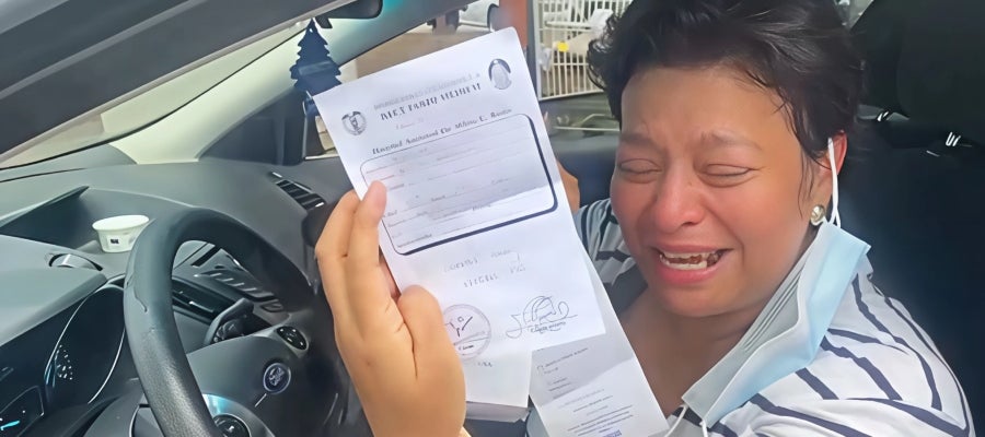 mujer llorando por multa en SPS mujer llorando por multa en SPS