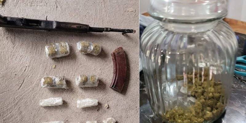 Allanamiento en Siguatepeque: incautan marihuana, cocaína y fusil AK-47