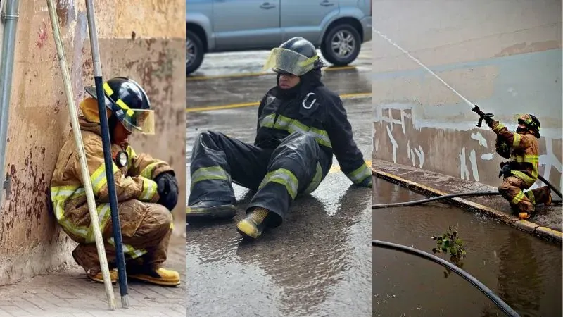 José Lozano bombero respiro