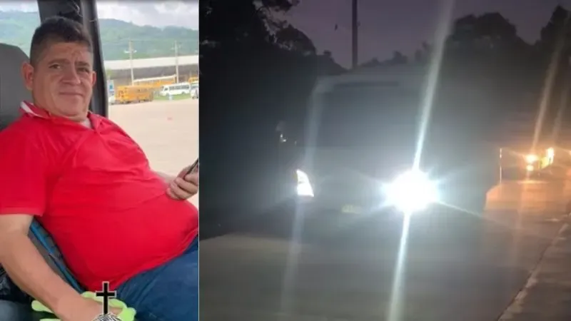 Caravana buses chófer accidente