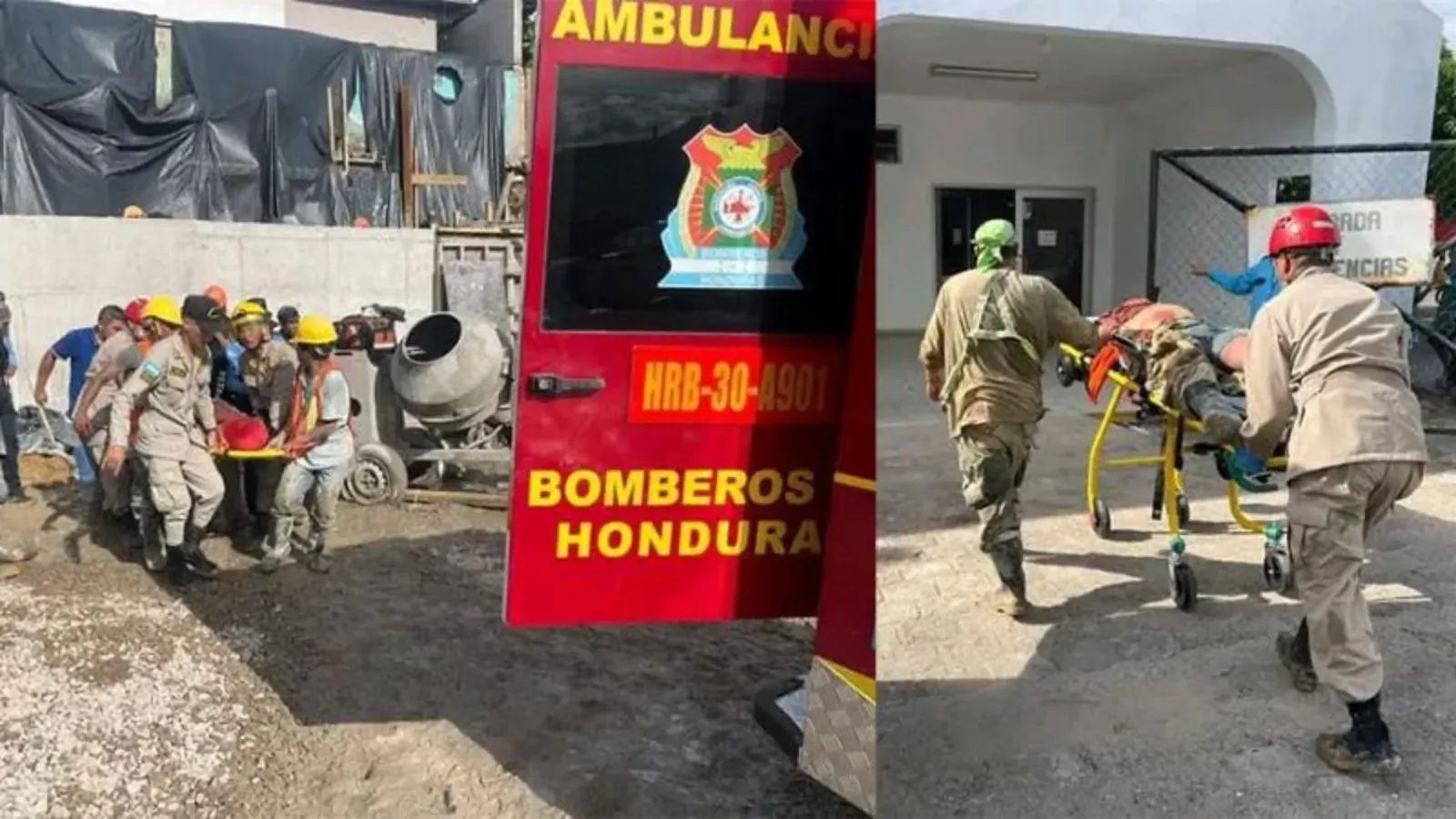 Derrumbe en obra de construcción en Lempira