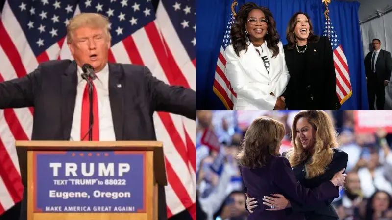 Trump procesar Harris Beyoncé Oprah
